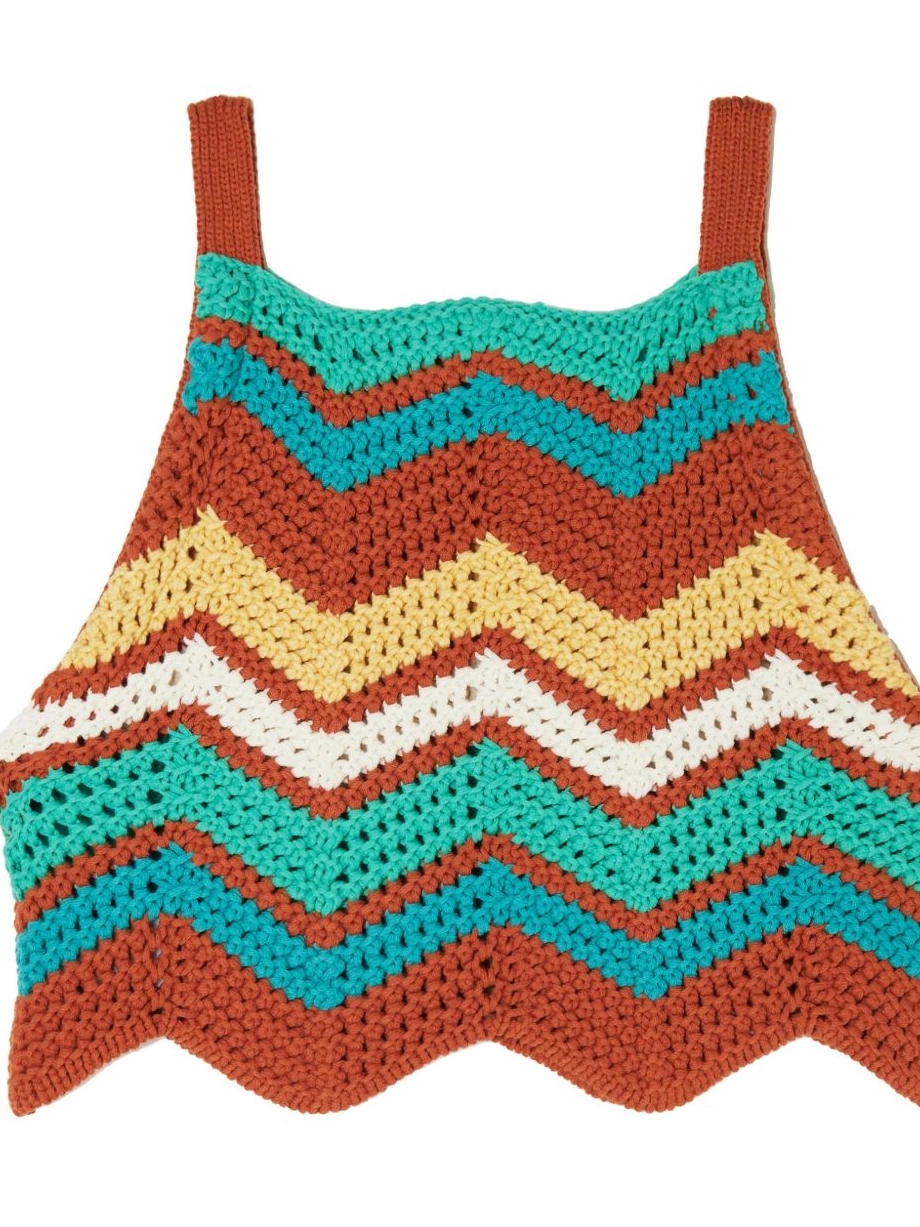 Cheap Kaleidoscopic Women top Alanui chevron knit 0804